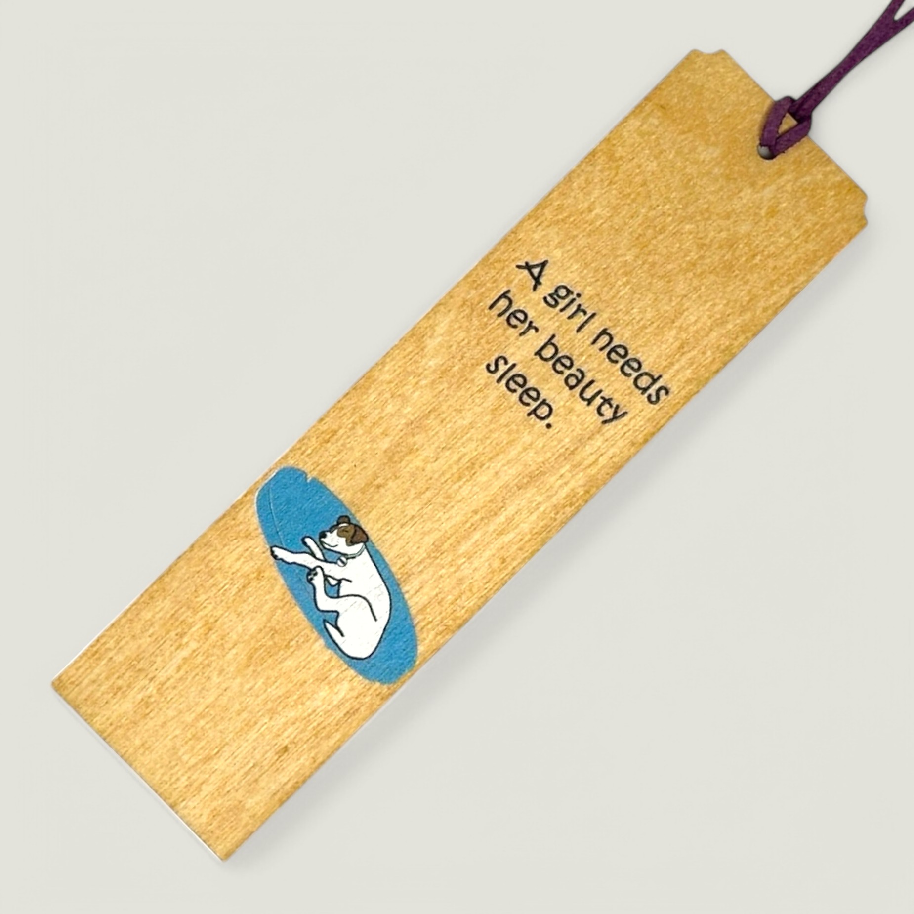 Wooden Bookmark - A Girl Needs Her Beauty Sleep Prim