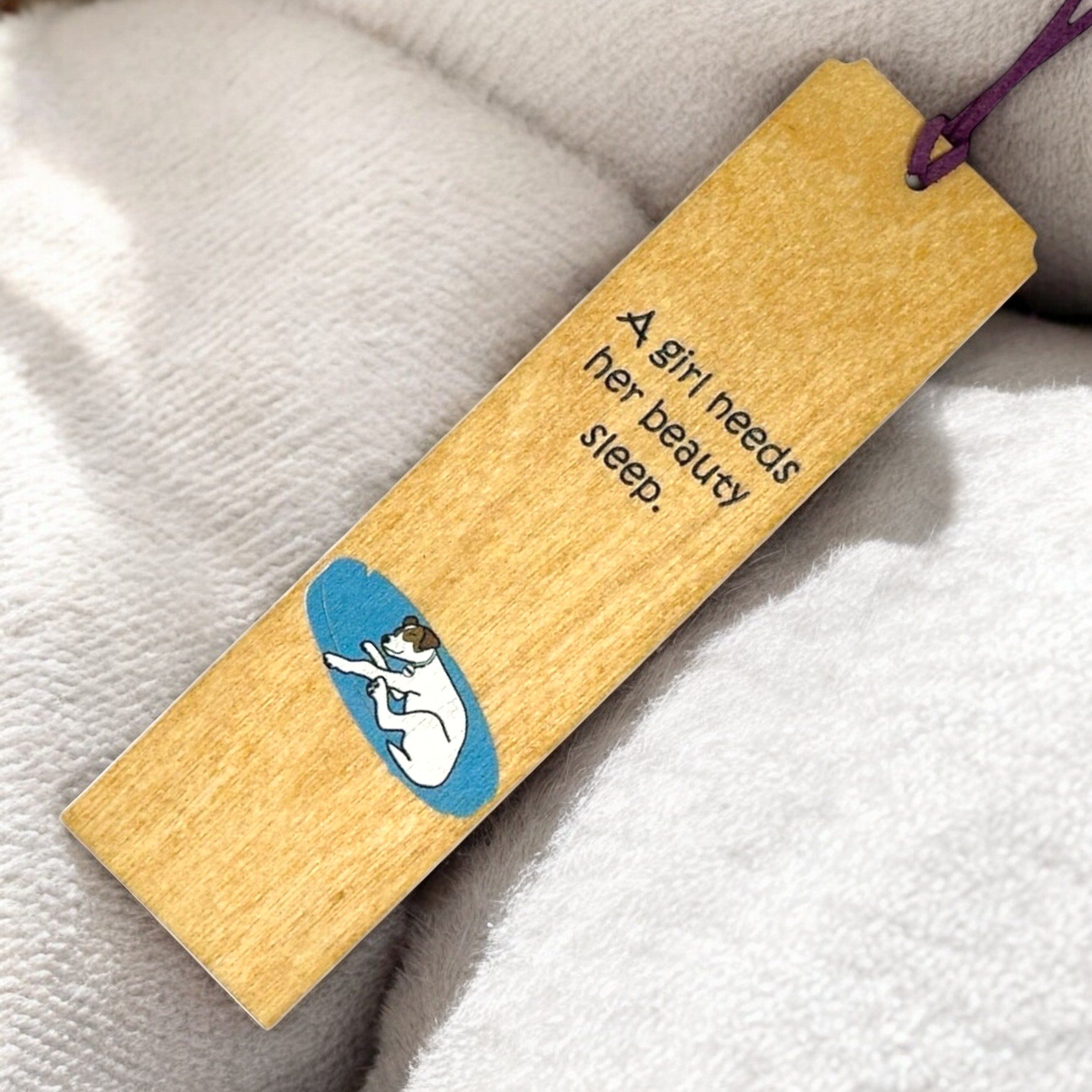 Wooden Bookmark - A Girl Needs Her Beauty Sleep Prim - Image 2
