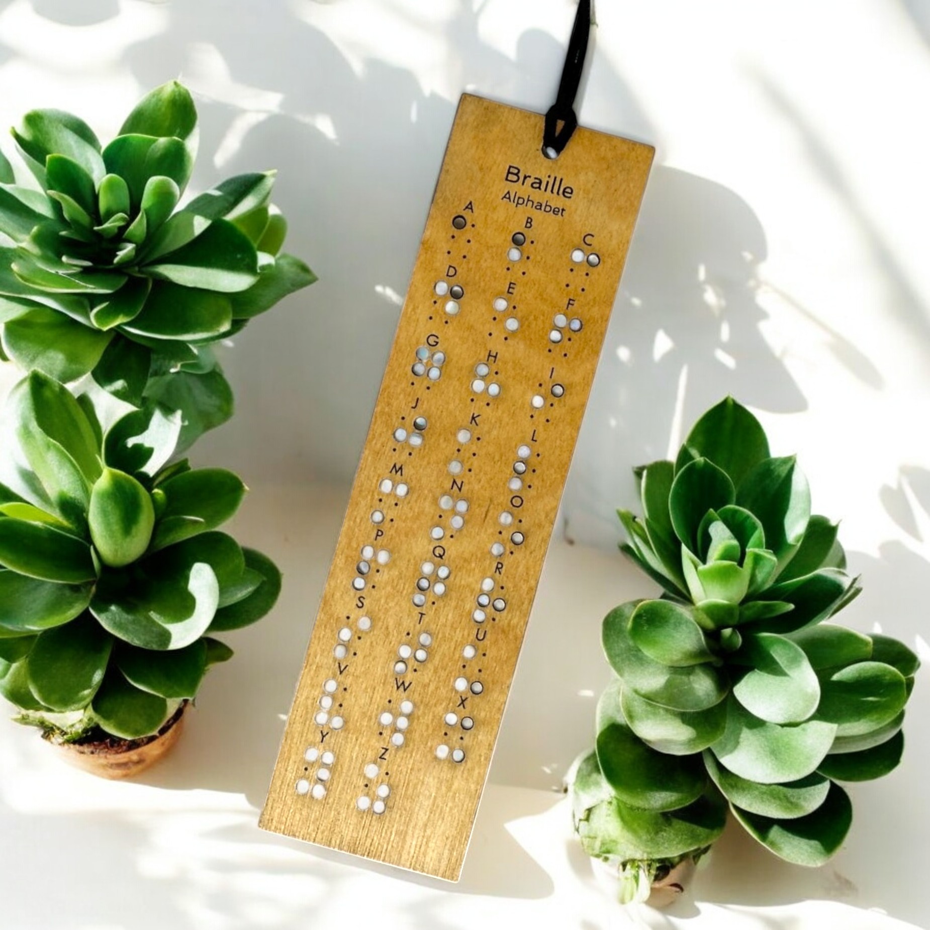 Wooden Bookmark - Braille Stencil - Image 2