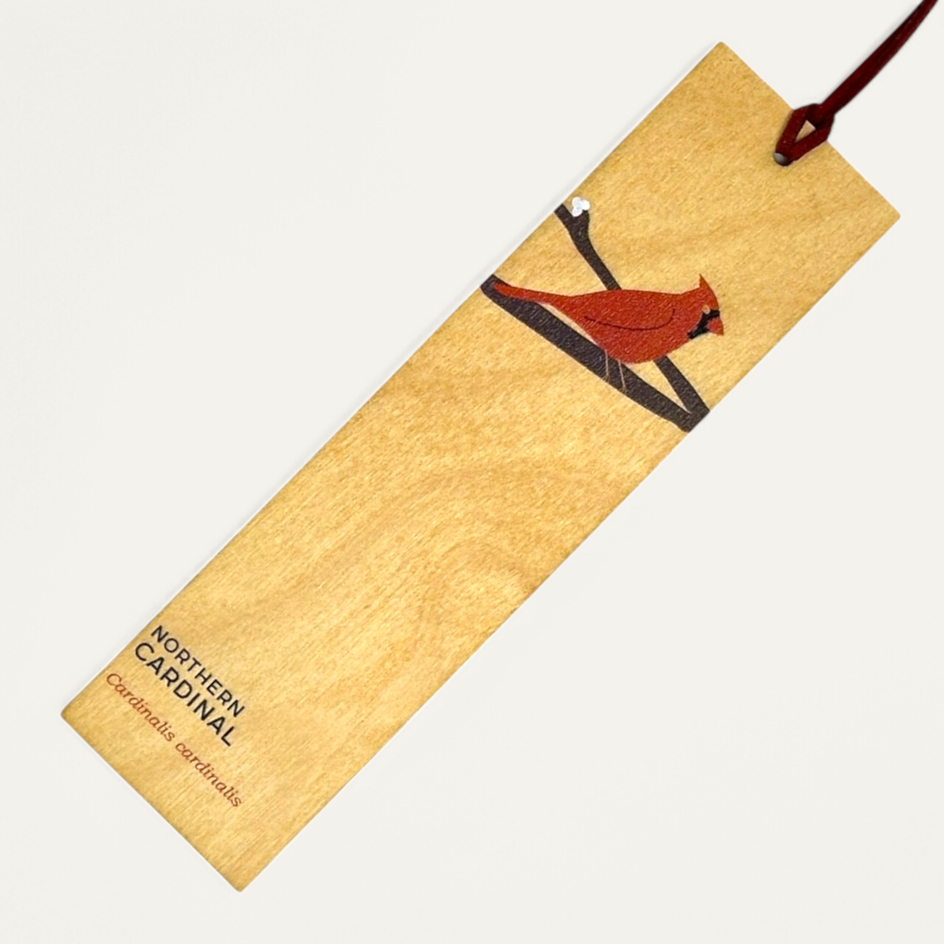 Wooden Bookmark - Cardinal