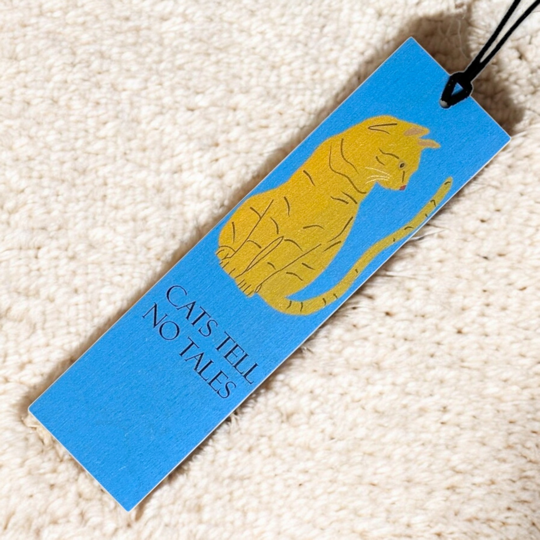 Wooden Bookmark - Cats Tell No Tails