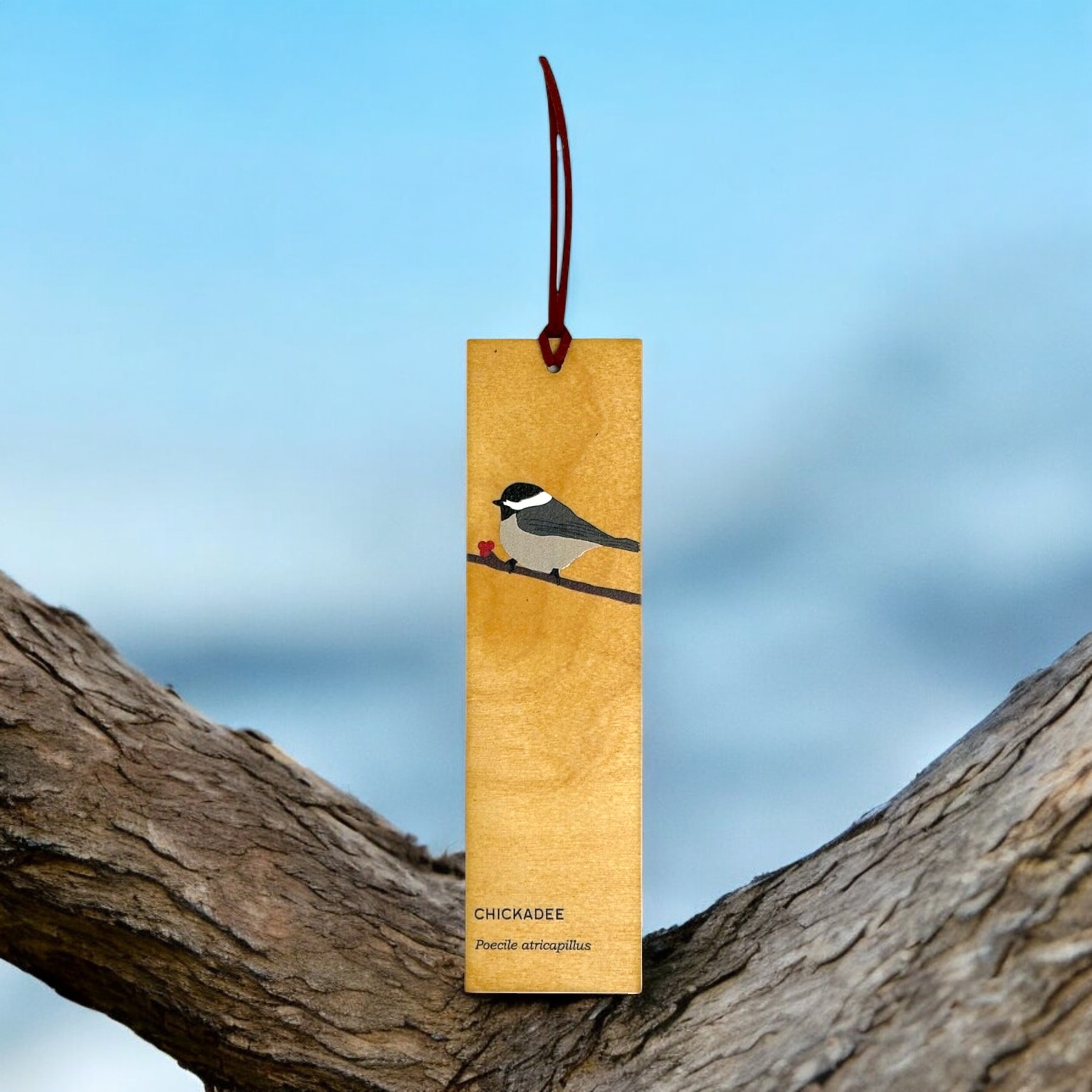 Wooden Bookmark - Chickadee - Image 2