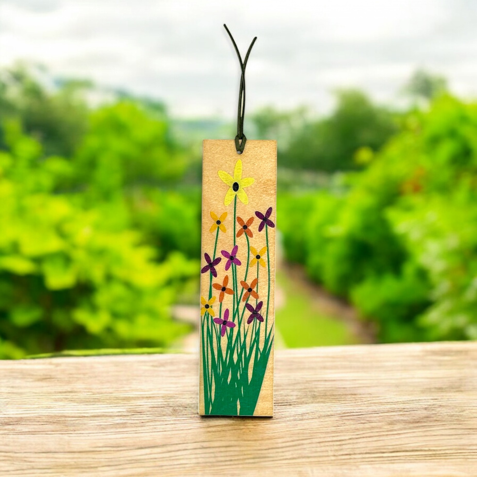 Wooden Bookmark - Garden Flowers - Image 2