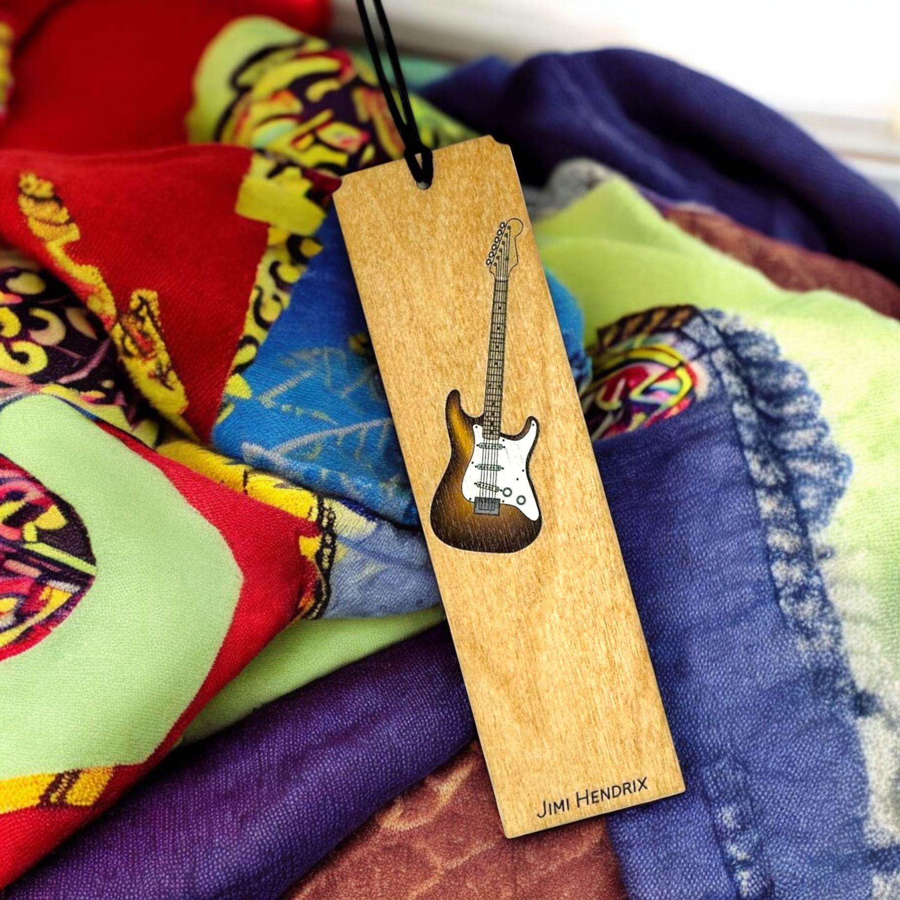 Wooden Bookmark - Jimi Hendrix Guitar - Image 2