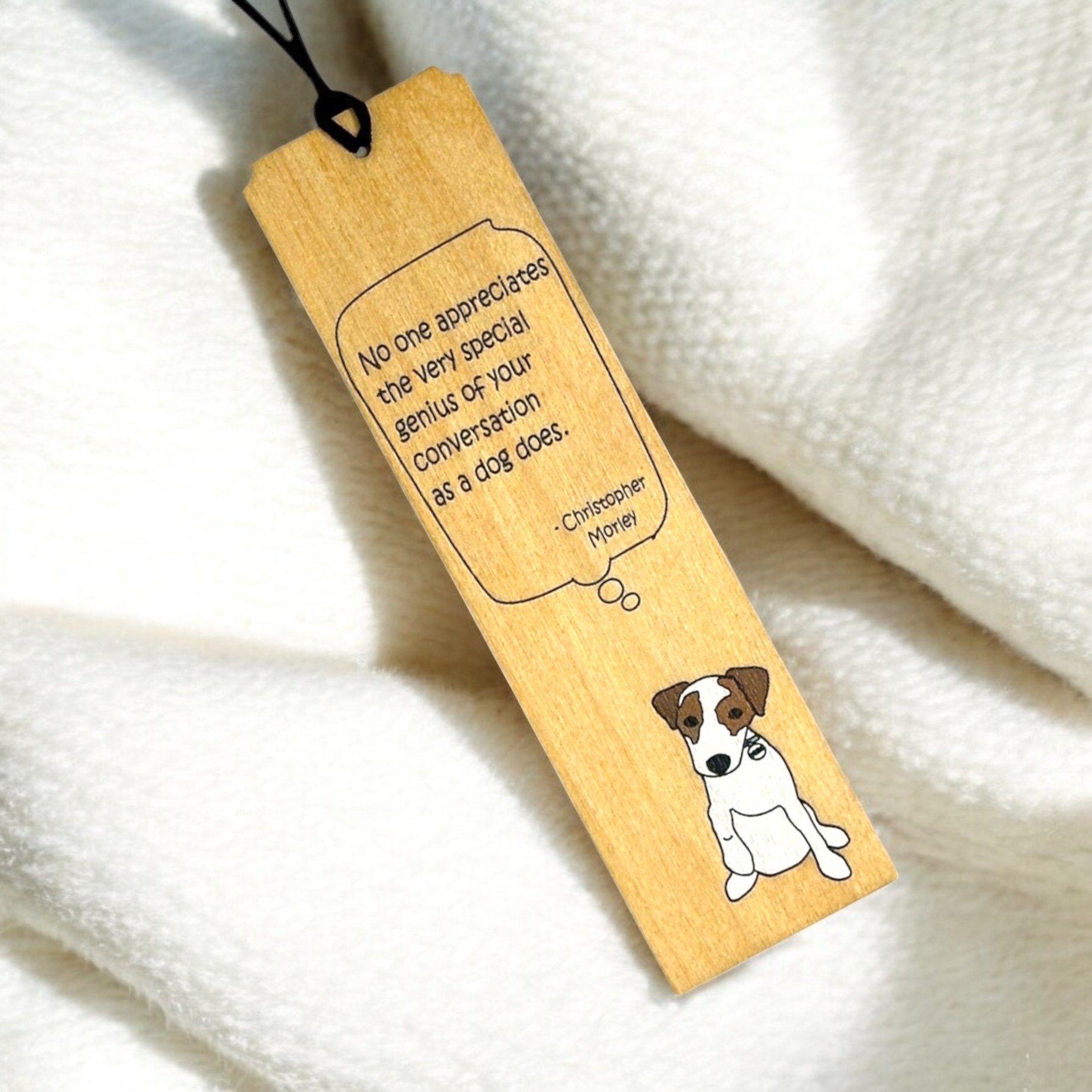 Wooden Bookmark - No One Appreciates Like a Dog Prim - Image 2
