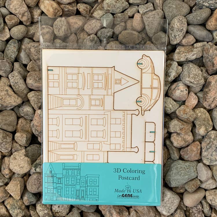 Pop Out Postcard - Row Houses